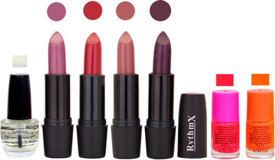 

Rythmx GSR RYTH BLK LIPSTICKS AND NAIL POLISH IMPORTANT COMBO 080(Set of 7)