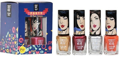 

Street Wear Color Rich Party All Night Collection Nail Enamel Kit(Set of 4)