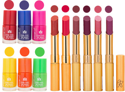 

Aroma Care Makeup Women Nail Polish and Exclusive Long Lasting Lipstick Set 150(Set of 12)