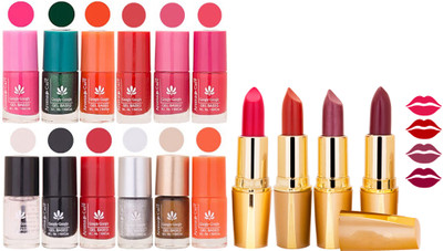

Aroma Care All About Nail 12 Piece Color Nail Lacquer Combo Set + 4 Rythm Creamy Matte Lipstick Combo 19(Set of 16)