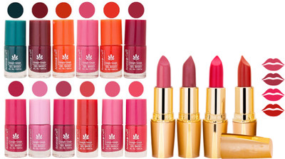 

Aroma Care All About Nail 12 Piece Color Nail Lacquer Combo Set + 4 Rythm Creamy Matte Lipstick Combo 117(Set of 16)