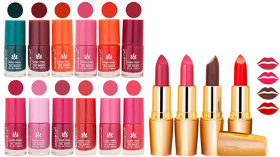 

Aroma Care All About Nail 12 Piece Color Nail Lacquer Combo Set + 4 Rythm Creamy Matte Lipstick Combo 193(Set of 16)