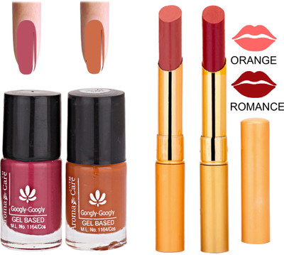 

Aroma Care Nail Polish RHYTHM Orange Lipstick Combo 091(Set of 4)