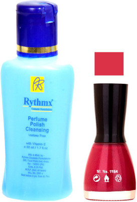 

Rythmx Pink Shades Nail Polish With Extra Strenth Polish remover 48047(Set of 2)