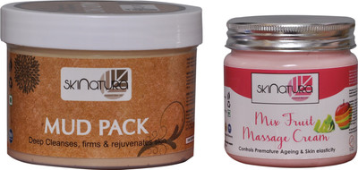 

Skinatura MUD PACK & MIX FRUIT MASSAGE CREAM (Pack of 2)(Set of 2)