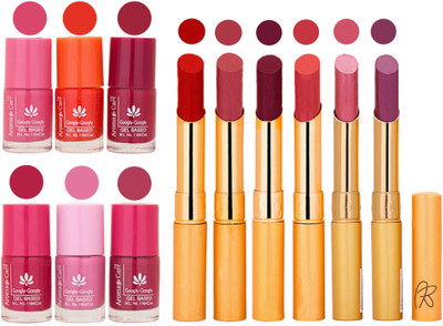 

Aroma Care Quick Dry Nail Polish and Rythm Lipstick Combo 1803201977(Set of 12)