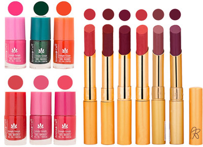 

Aroma Care Perfect Combo of Nail Polish and Rythm Lipstick Popular Shades in Wholesale Rate 2332017091(Set of 12)
