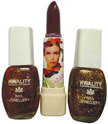 

Kwality Makeup kit with Lipstick, Nail Paint-Af(Set of 3)