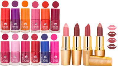 

Aroma Care Lot of 12-piece Surprise Nail Polish Set and Rythm Lipsticks Combo 127(Set of 16)