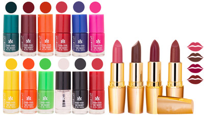 

Aroma Care All About Nail 12 Piece Color Nail Lacquer Combo Set + 4 Rythm Creamy Matte Lipstick Combo 100(Set of 16)