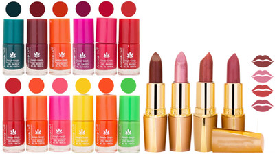 

Aroma Care Lot of 12-piece Surprise Nail Polish Set and Rythm Lipsticks Combo 02(Set of 16)
