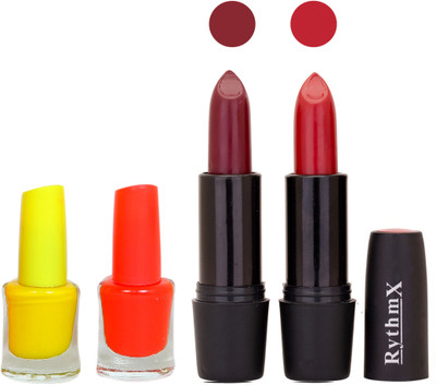

Rythmx ST RYTH BLK LIPSTICKS AND NAIL POLISH IMPORTANT COMBO 044(Set of 4)