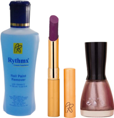 

Rythmx RythmX Purple Lipstick +Nail Polish Combo 2206201618(Set of 3)