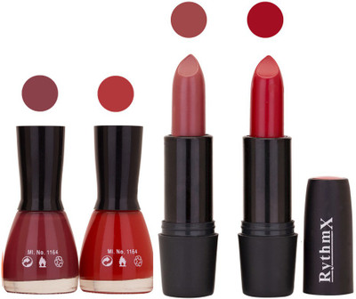 

Rythmx FB NAIL POLISHES BLACK LIPSTICKS IMPORTANT COMBO 49(Set of 4)