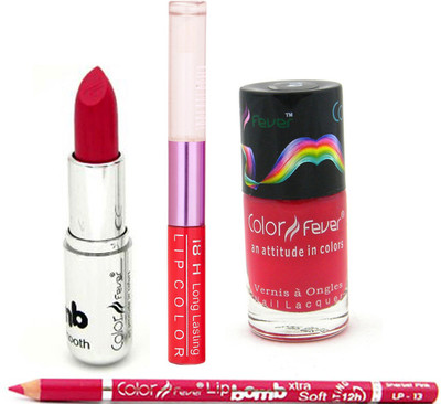 

Color Fever Lipstick+ Nail Polish Combo 514(Set of 4)
