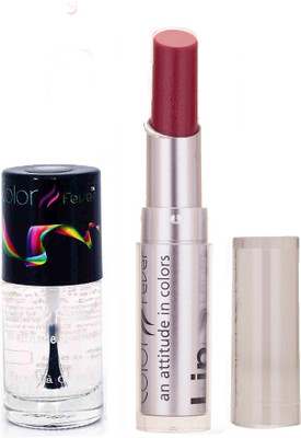 

Color Fever 934 Topcoat Nail Polish+Purple Lipstick(Set of 2)