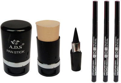 

ADS PanStick / PhotoGenic Ultimate Black Kajal / 3 Lip Liner(Set of 5)