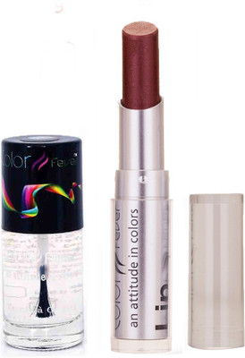

Color Fever 925 Topcoat Nail Polish+Dark Wine Lipstick(Set of 2)