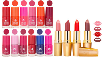 

Aroma Care Lot of 12-piece Surprise Nail Polish Set and Rythm Lipsticks Combo 163(Set of 16)