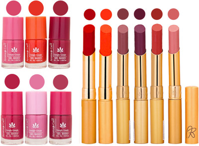 

Aroma Care Quick Dry Nail Polish and Rythm Lipstick Combo 1803202021(Set of 12)