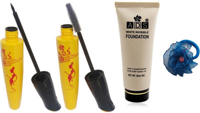 

ADS Waterproof Eyeliner / Mascara / White Invisible Foundation / Band(Set of 4)