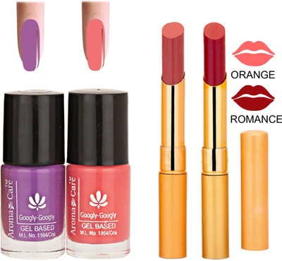 

Aroma Care Nail Polish RHYTHM Orange Lipstick Combo 099(Set of 4)