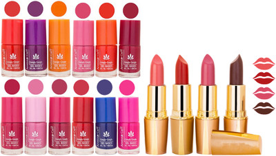 

Aroma Care All About Nail 12 Piece Color Nail Lacquer Combo Set + 4 Rythm Creamy Matte Lipstick Combo 51(Set of 16)