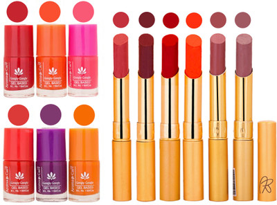 

Aroma Care Nail Polish Set and Rythm Lipstick Sets ( Modern Shades) 1803201803(Set of 12)