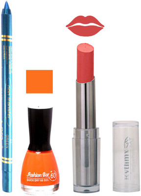 

Rythmx Lipstick , Nail Polish And Turquoise Blue Kajal Makeup Combo 1189(Set of 3)