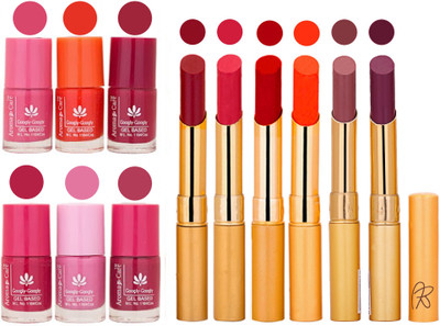 

Aroma Care Quick Dry Nail Polish and Rythm Lipstick Combo 1803201900(Set of 12)