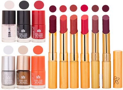 

Aroma Care 6 Nail Polish Set Rythm 6 Pcs Lipstick 6 Awesome Color for Fashion Women 2332017132(Set of 12)