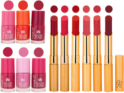 

Aroma Care Quick Dry Nail Polish and Rythm Lipstick Combo 1803201865(Set of 12)