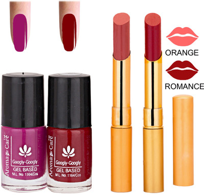 

Aroma Care Nail Polish RHYTHM Orange Lipstick Combo 095(Set of 4)