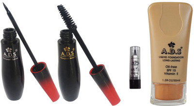 

ADS Eyeliner, Mascara, Foundation and Kajal(Set of 4)