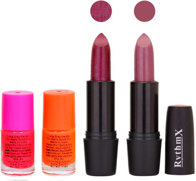 

Rythmx FB RYTH BLK LIPSTICKS AND NAIL POLISH IMPORTANT COMBO 59(Set of 4)