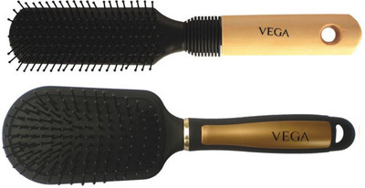 

VEGA Premium Flat Hair Brush E8-Fb With Premium Collection Cushioned Brush E14-Cb(Set of 2)