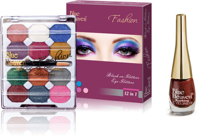 

Blue Heaven 2x1 Fashion Eye Shadow & Sparkeling Eyeliner 10 Combo.(Set of 2)