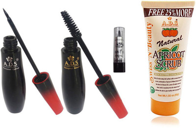 

ADS Eyeliner / Mascara / 50 gm Scrub / Kajal(Set of 4)