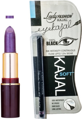 

Lady Fashion Lipstick And Kajal Combo(Set of 2)