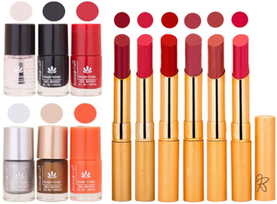 

Aroma Care 6 Nail Polish Set Rythm 6 Pcs Lipstick 6 Awesome Color for Fashion Women 2332017019(Set of 12)