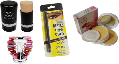 

ADS PanStick / Lipgloss Palette / Kajal / Compact Powder(Set of 4)