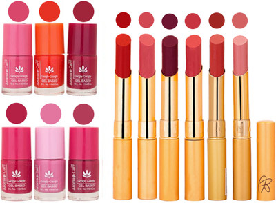 

Aroma Care Quick Dry Nail Polish and Rythm Lipstick Combo 1803201929(Set of 12)