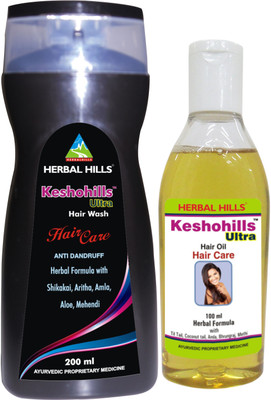 

Herbal Hills Keshohills Ultra Oil + Keshohills Ultra Hair Wash(Set of 2)