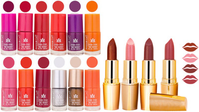 

Aroma Care Lot of 12-piece Surprise Nail Polish Set and Rythm Lipsticks Combo 84(Set of 16)