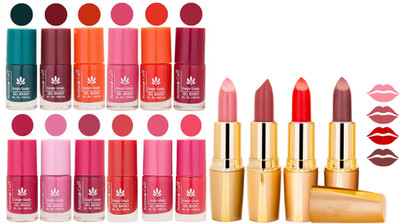 

Aroma Care Lot of 12-piece Surprise Nail Polish Set and Rythm Lipsticks Combo 155(Set of 16)