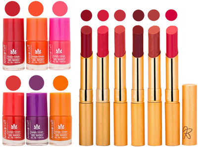 

Aroma Care Nail Polish Set and Rythm Lipstick Sets ( Modern Shades) 1803201712(Set of 12)