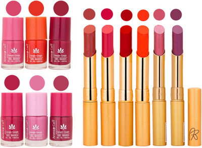 

Aroma Care Quick Dry Nail Polish and Rythm Lipstick Combo 1803202011(Set of 12)