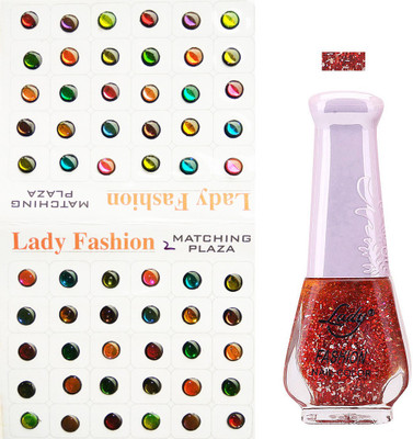 

Lady Fashion Nail Polish And Bindi 0803201716(Set of 2)