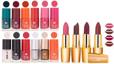 

Aroma Care All About Nail 12 Piece Color Nail Lacquer Combo Set + 4 Rythm Creamy Matte Lipstick Combo 102(Set of 16)