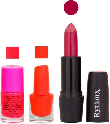 

Rythmx FB ST RYTH BLK LIPSTICKS AND NAIL POLISH IMPORTANT COMBO 39(Set of 3)